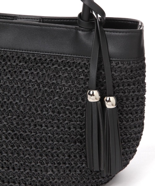 FOUND GOOD（ファウンドグッド）の「ペーパータッセルバッグ（ハンドバッグ・レディース・ホワイト系5/グレー系2/ピンク系2/ブラック・FREE）」の8枚目の写真