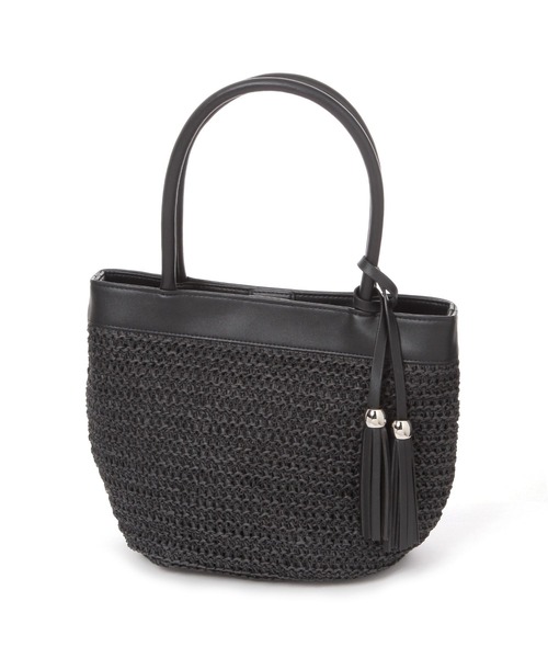 FOUND GOOD（ファウンドグッド）の「ペーパータッセルバッグ（ハンドバッグ・レディース・ホワイト系5/グレー系2/ピンク系2/ブラック・FREE）」の20枚目の写真