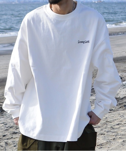Sunny Smith(サニースミス)の「【SUNNY SMITH】SUNSETヤシの木柄 両面刺繍ロングスリーブTシャツ(CP)(Tシャツ/カットソー・メンズ・スモーク/ホワイト・L/M)」の19枚目の写真
