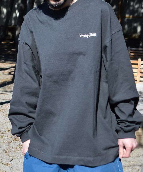 Sunny Smith(サニースミス)の「【SUNNY SMITH】SUNSETヤシの木柄 両面刺繍ロングスリーブTシャツ(CP)(Tシャツ/カットソー・メンズ・スモーク/ホワイト・L/M)」の14枚目の写真