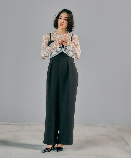 LEPSIM（レプシィム）の「【結婚式／オケージョン】スクエアサロペット　322936（サロペット/オーバーオール・レディース・ブラック/グレー・FREE）」の10枚目の写真