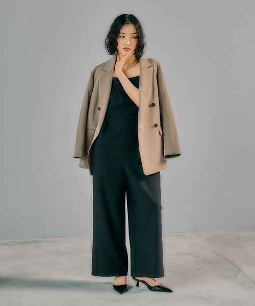 LEPSIM（レプシィム）の「【結婚式／オケージョン】スクエアサロペット　322936（サロペット/オーバーオール・レディース・ブラック/グレー・FREE）」の8枚目の写真