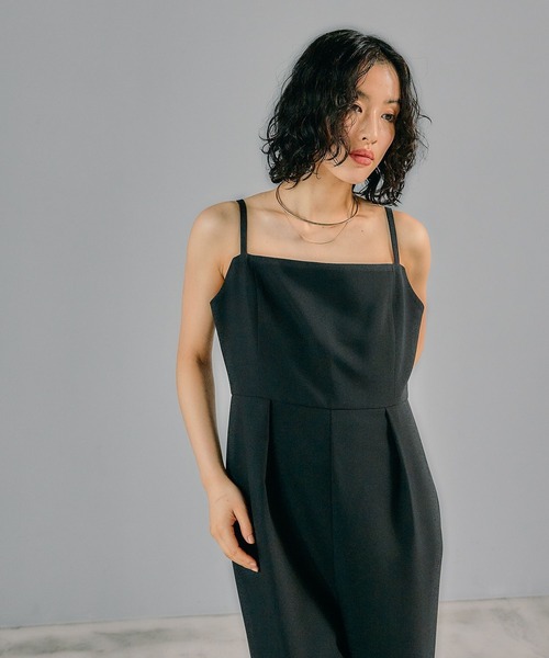 LEPSIM（レプシィム）の「【結婚式／オケージョン】スクエアサロペット　322936（サロペット/オーバーオール・レディース・ブラック/グレー・FREE）」の5枚目の写真