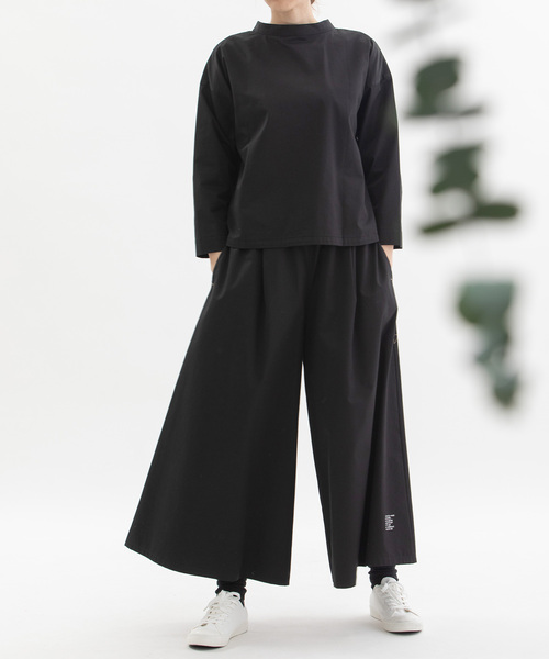 nop de nod(ノップドゥノッド)の「コットンリネンデニム・コットンツイルフレアーマキシパンツ(その他パンツ・レディース・インディゴブルー/ベージュ/ブラック・M)」の10枚目の写真