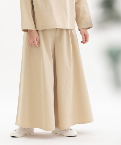 nop de nod(ノップドゥノッド)の「コットンリネンデニム・コットンツイルフレアーマキシパンツ(その他パンツ・レディース・インディゴブルー/ベージュ/ブラック・M)」の18枚目の写真