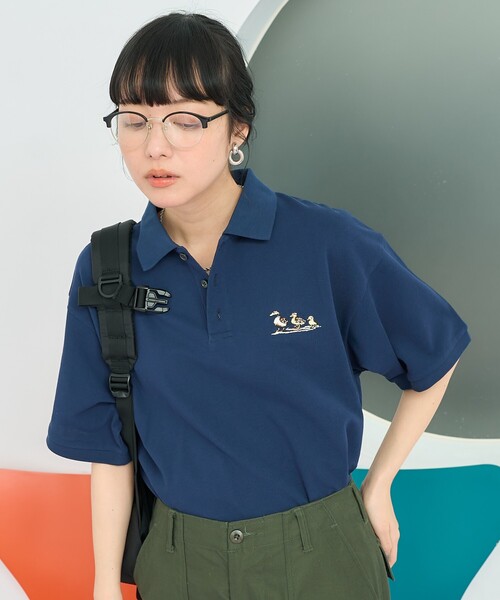 【完売品】【新品未使用タグ付き】the toe ネイビー ポロシャツ S 完売品】【新品未使用タグ付き】the toe ネイビー ポロシャツ S