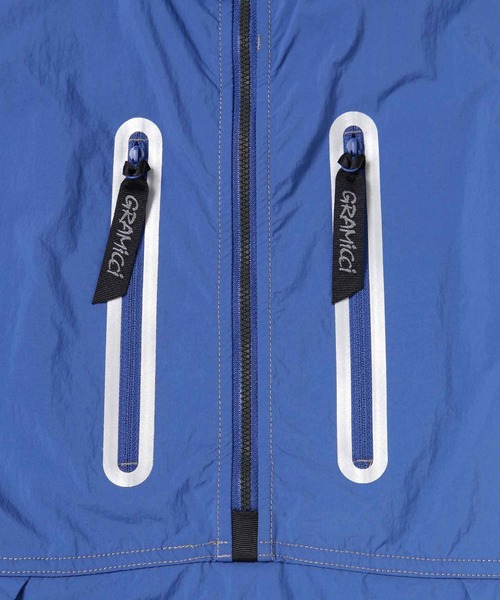未使用品 and wander ナイロンベスト ジャケット L / 青 セール】BRUSHED NYLON VEST｜ブラッシュナイロンベスト UNISEX