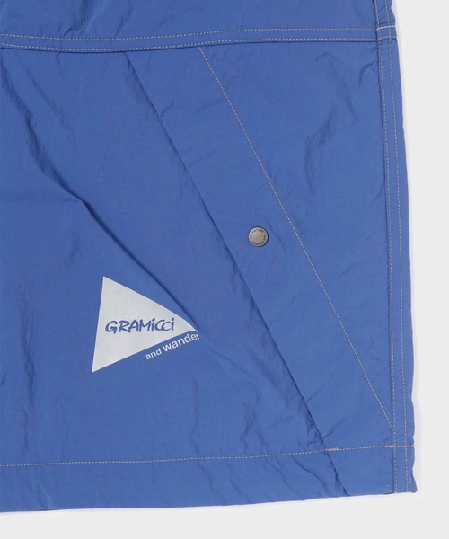 未使用品 and wander ナイロンベスト ジャケット L / 青 セール】BRUSHED NYLON VEST｜ブラッシュナイロンベスト UNISEX