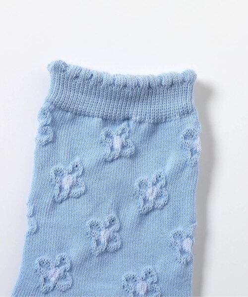 apres les cours（アプレレクール）の「ぽこぽこお花ジャカードソックス（ソックス/靴下・キッズ・アイボリー/サックスブルー・12/15 /18/21）」の5枚目の写真