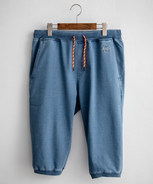 GERRY（ジェリー）の「GERRY ジェリー 裏毛ウエストリブイージークロップドパンツ/デニムライクワンポイントロゴ7分丈スウェットパンツ（スウェットパンツ・メンズ・ブルー/ワンウォッシュ/グレー・L/LL/M）」の17枚目の写真