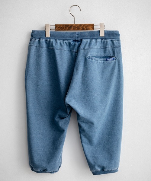 GERRY（ジェリー）の「GERRY ジェリー 裏毛ウエストリブイージークロップドパンツ/デニムライクワンポイントロゴ7分丈スウェットパンツ（スウェットパンツ・メンズ・ブルー/ワンウォッシュ/グレー・L/LL/M）」の18枚目の写真