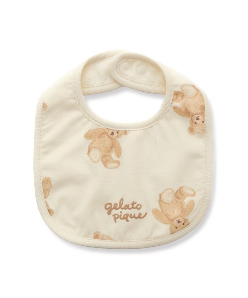 gelato pique（ジェラートピケ）の「【BABY】スタイ（スタイ/よだれかけ・キッズ・ベージュ/グレー/オフホワイト/ピンク/レッド/イエロー/ブルー/クリーム/ライトピンク/ミント・FREE）」の3枚目の写真