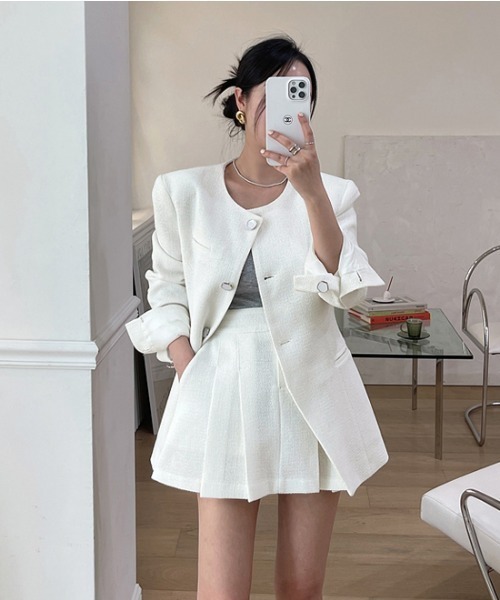 Chloe ホワイト ノーカラージャケット Chloe ホワイト ノーカラージャケット 楽天市場】whyto ホワイト