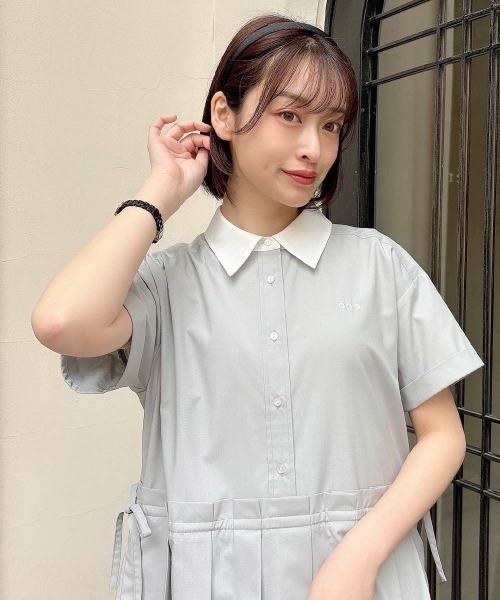 【美品】半袖ドロストシャツワンピース セール】ドロストシャツワンピース（ワンピース）｜NOLLEY'S