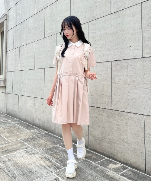 【美品】半袖ドロストシャツワンピース セール】ドロストシャツワンピース（ワンピース）｜NOLLEY'S