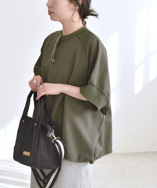カランシエル quaranciel 24AW ポンチ ドロスト ルーズ プルオーバー カットソー ドルマンスリーブ F アイボリー /MI ■OS レディース SHIPS｜quaranciel:<洗濯機可能>ライト ポンチ ハーフスリーブ