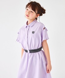 CHOPIN（ショパン）の「【速乾、接触冷感】肩あきバイカラーシャツ＆スカートセットアップ（セットアップ）」