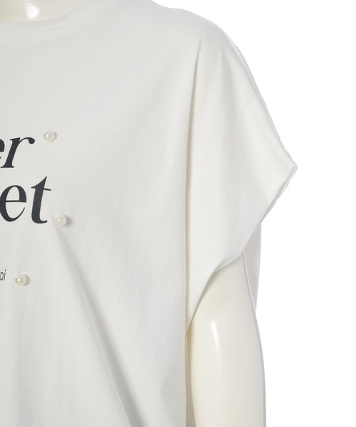 fifth(フィフス)の「パールプリントTシャツ(Tシャツ/カットソー・レディース・オフホワイト/チャコールグレー/ライトブルー・M)」の15枚目の写真