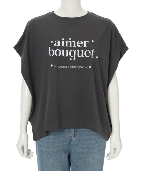 fifth(フィフス)の「パールプリントTシャツ(Tシャツ/カットソー・レディース・オフホワイト/チャコールグレー/ライトブルー・M)」の8枚目の写真