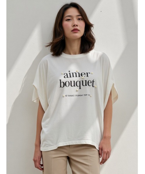 fifth(フィフス)の「パールプリントTシャツ(Tシャツ/カットソー・レディース・オフホワイト/チャコールグレー/ライトブルー・M)」の20枚目の写真