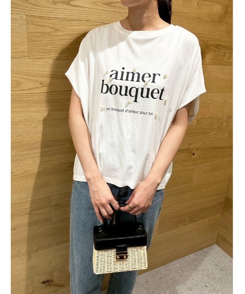 fifth(フィフス)の「パールプリントTシャツ(Tシャツ/カットソー・レディース・オフホワイト/チャコールグレー/ライトブルー・M)」の19枚目の写真