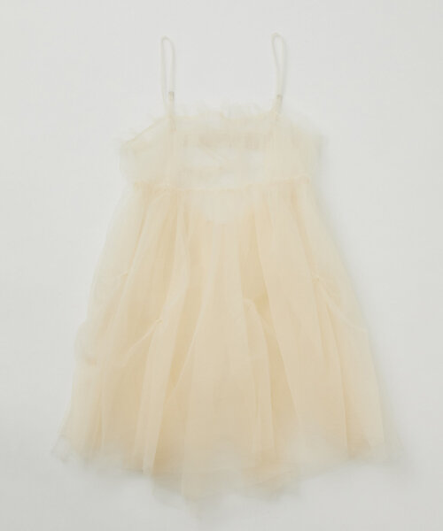mystic mline ワンピースチュールギャザーワンピース
