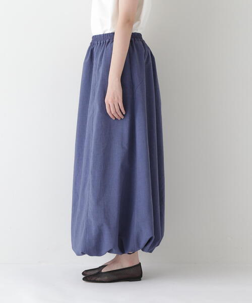 human woman(ヒューマンウーマン)の「◆【速乾・吸水速乾】ドライPEストレッチポプリンスカート(スカート・レディース・イエロー/ネイビー・MEDIUM)」の21枚目の写真