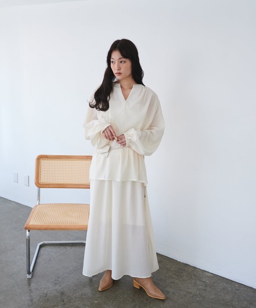 セール】3PCSシフォンセットアップ（セットアップ）｜FMiBL