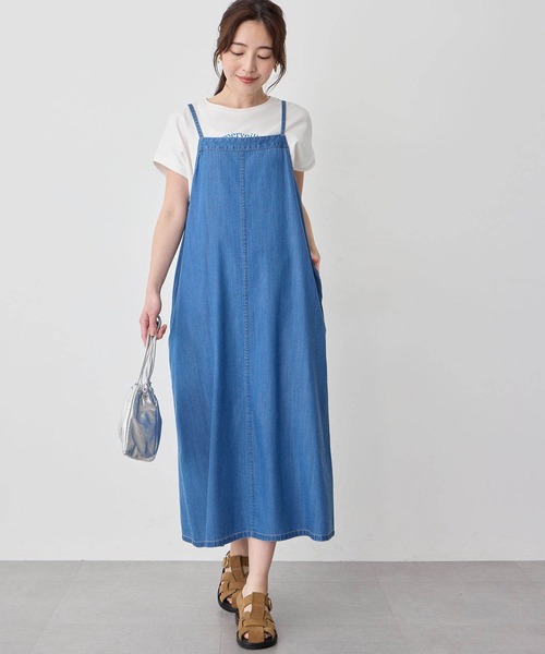 Petit Honfleur（プチオンフルール）の「デニムキャミソールワンピース（ワンピース・レディース・ブルー/ネイビー・11号/9号）」の15枚目の写真