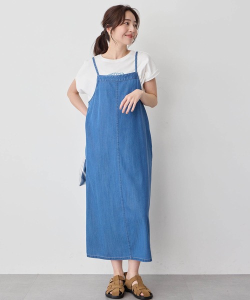 Petit Honfleur（プチオンフルール）の「デニムキャミソールワンピース（ワンピース・レディース・ブルー/ネイビー・11号/9号）」の16枚目の写真