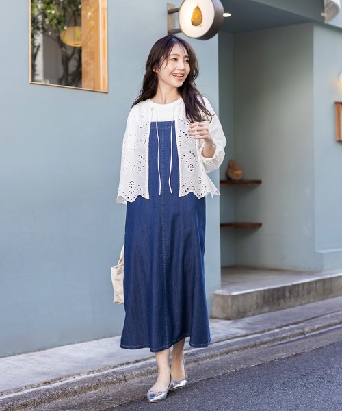 Petit Honfleur（プチオンフルール）の「デニムキャミソールワンピース（ワンピース・レディース・ブルー/ネイビー・11号/9号）」の19枚目の写真