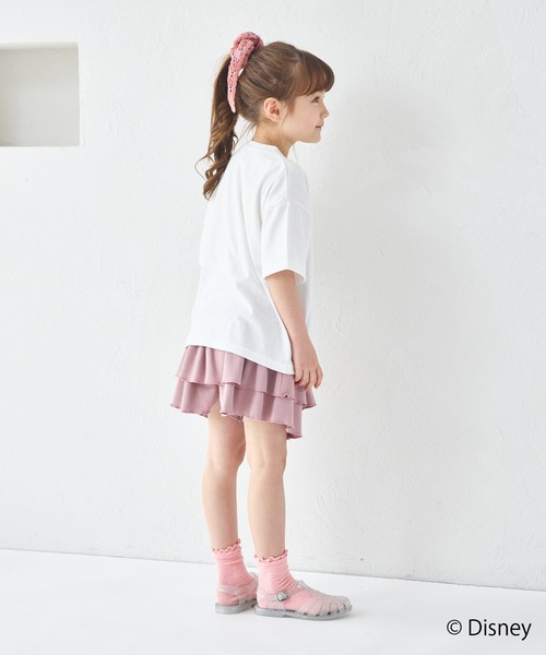 pairmanon（ペアマノン）の「【Disney】【ディズニープリンセス】モチーフ付き キャラクタープリント 半袖Tシャツ（Tシャツ/カットソー・キッズ・ブルー/ホワイト/ホワイト系その他/ピンク/パープル・100/110/120/130/140/80/90）」の7枚目の写真