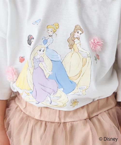 pairmanon（ペアマノン）の「【Disney】【ディズニープリンセス】モチーフ付き キャラクタープリント 半袖Tシャツ（Tシャツ/カットソー・キッズ・ブルー/ホワイト/ホワイト系その他/ピンク/パープル・100/110/120/130/140/80/90）」の13枚目の写真