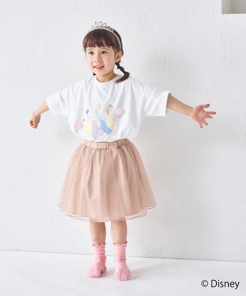 pairmanon（ペアマノン）の「【Disney】【ディズニープリンセス】モチーフ付き キャラクタープリント 半袖Tシャツ（Tシャツ/カットソー・キッズ・ブルー/ホワイト/ホワイト系その他/ピンク/パープル・100/110/120/130/140/80/90）」の15枚目の写真