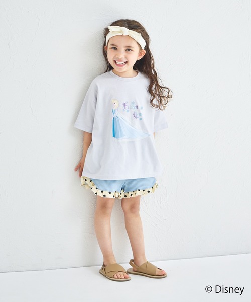 pairmanon（ペアマノン）の「【Disney】【ディズニープリンセス】モチーフ付き キャラクタープリント 半袖Tシャツ（Tシャツ/カットソー・キッズ・ブルー/ホワイト/ホワイト系その他/ピンク/パープル・100/110/120/130/140/80/90）」の17枚目の写真