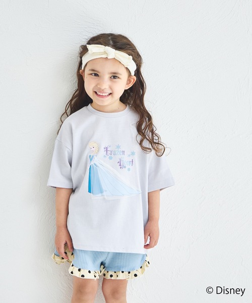 pairmanon（ペアマノン）の「【Disney】【ディズニープリンセス】モチーフ付き キャラクタープリント 半袖Tシャツ（Tシャツ/カットソー・キッズ・ブルー/ホワイト/ホワイト系その他/ピンク/パープル・100/110/120/130/140/80/90）」の19枚目の写真