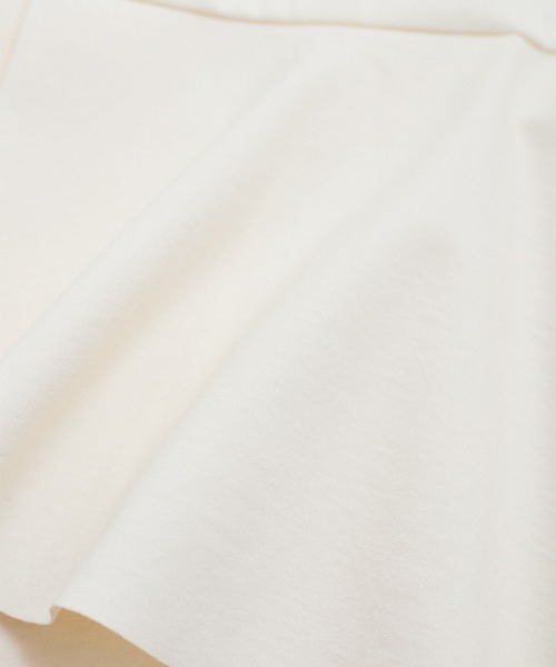 VIS（ビス）の「イレギュラーヘム異素材ドッキングペプラムプルオーバー（Tシャツ/カットソー・レディース・ブラック/オフホワイト/グリーン系その他2・FREE）」の6枚目の写真