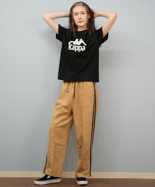 Kappa（カッパ）の「Kappa/カッパ Kappa 半袖Tシャツ ブランドロゴ サガラ刺繍 215937（Tシャツ/カットソー・レディース・ホワイト/ライトブルー/ブラック・L/M）」の15枚目の写真