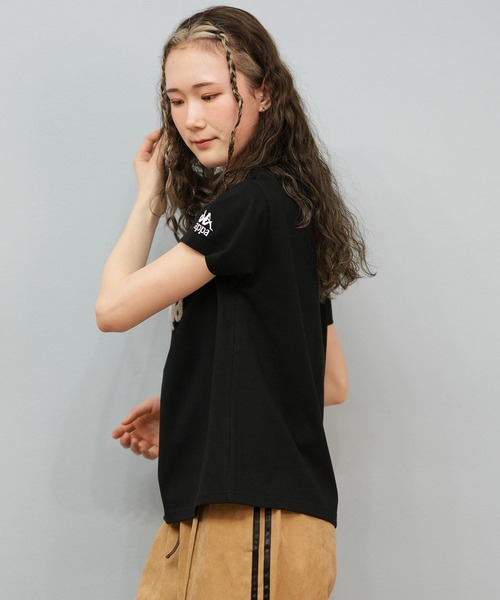 Kappa（カッパ）の「Kappa/カッパ Kappa 半袖Tシャツ ブランドロゴ サガラ刺繍 215937（Tシャツ/カットソー・レディース・ホワイト/ライトブルー/ブラック・L/M）」の12枚目の写真