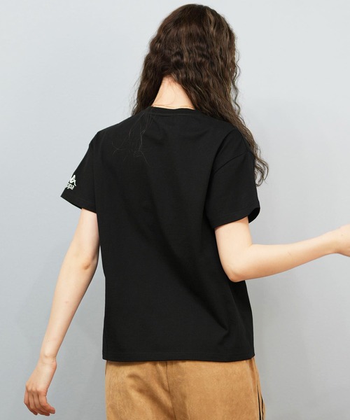 Kappa（カッパ）の「Kappa/カッパ Kappa 半袖Tシャツ ブランドロゴ サガラ刺繍 215937（Tシャツ/カットソー・レディース・ホワイト/ライトブルー/ブラック・L/M）」の13枚目の写真