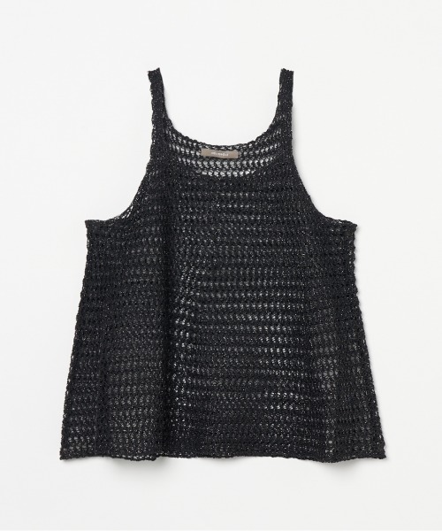 HELIOPOLE（エリオポール）の「GLITTER CLOCHET KNIT CAMISOLE（ニット/セーター・レディース・ブラック/アイボリー・38）」の3枚目の写真
