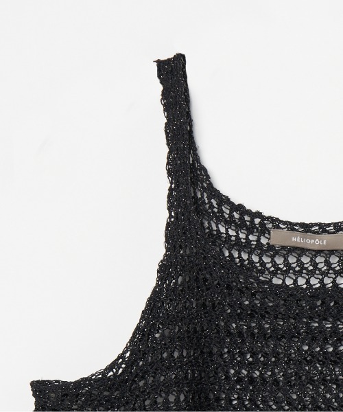 HELIOPOLE（エリオポール）の「GLITTER CLOCHET KNIT CAMISOLE（ニット/セーター・レディース・ブラック/アイボリー・38）」の6枚目の写真