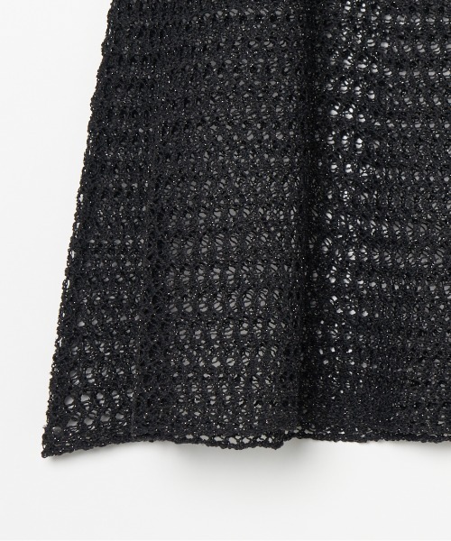 HELIOPOLE（エリオポール）の「GLITTER CLOCHET KNIT CAMISOLE（ニット/セーター・レディース・ブラック/アイボリー・38）」の7枚目の写真