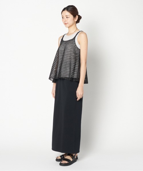 HELIOPOLE（エリオポール）の「GLITTER CLOCHET KNIT CAMISOLE（ニット/セーター・レディース・ブラック/アイボリー・38）」の9枚目の写真
