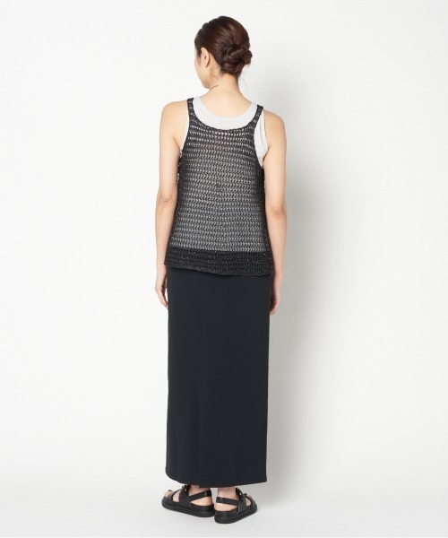 HELIOPOLE（エリオポール）の「GLITTER CLOCHET KNIT CAMISOLE（ニット/セーター・レディース・ブラック/アイボリー・38）」の10枚目の写真