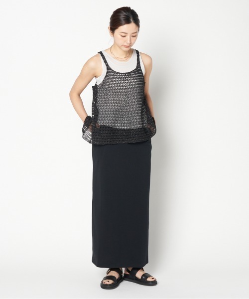 HELIOPOLE（エリオポール）の「GLITTER CLOCHET KNIT CAMISOLE（ニット/セーター・レディース・ブラック/アイボリー・38）」の11枚目の写真