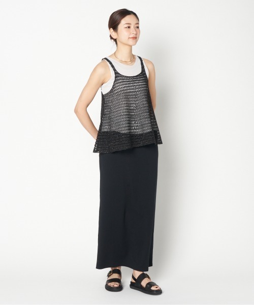 HELIOPOLE（エリオポール）の「GLITTER CLOCHET KNIT CAMISOLE（ニット/セーター・レディース・ブラック/アイボリー・38）」の12枚目の写真