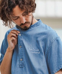 mhs2363-chambray henry pullover shirt プルオーバーシャツ