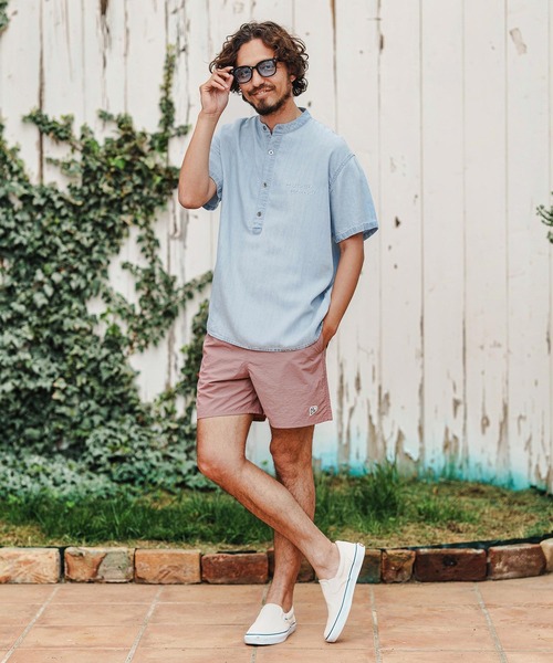 1minute 1second(ワンミニットワンセカンド)の「mhs2363-chambray henry pullover shirt プルオーバーシャツ(シャツ/ブラウス・メンズ・ライトインディゴブルー/インディゴブルー・S/M/L/XL)」の7枚目の写真