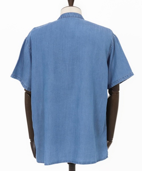 1minute 1second(ワンミニットワンセカンド)の「mhs2363-chambray henry pullover shirt プルオーバーシャツ(シャツ/ブラウス・メンズ・ライトインディゴブルー/インディゴブルー・S/M/L/XL)」の20枚目の写真